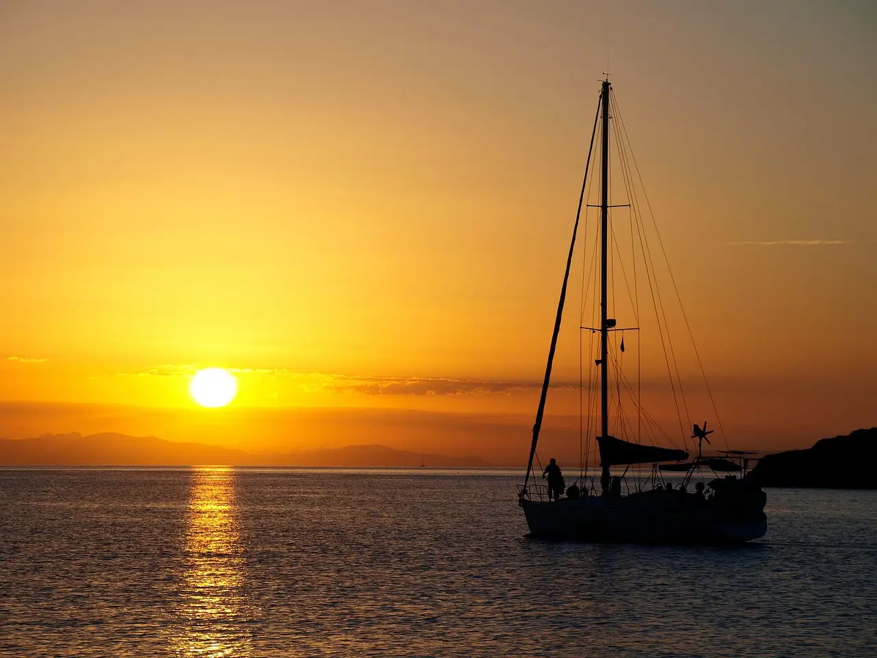 Calm water and a well-prepared yacht