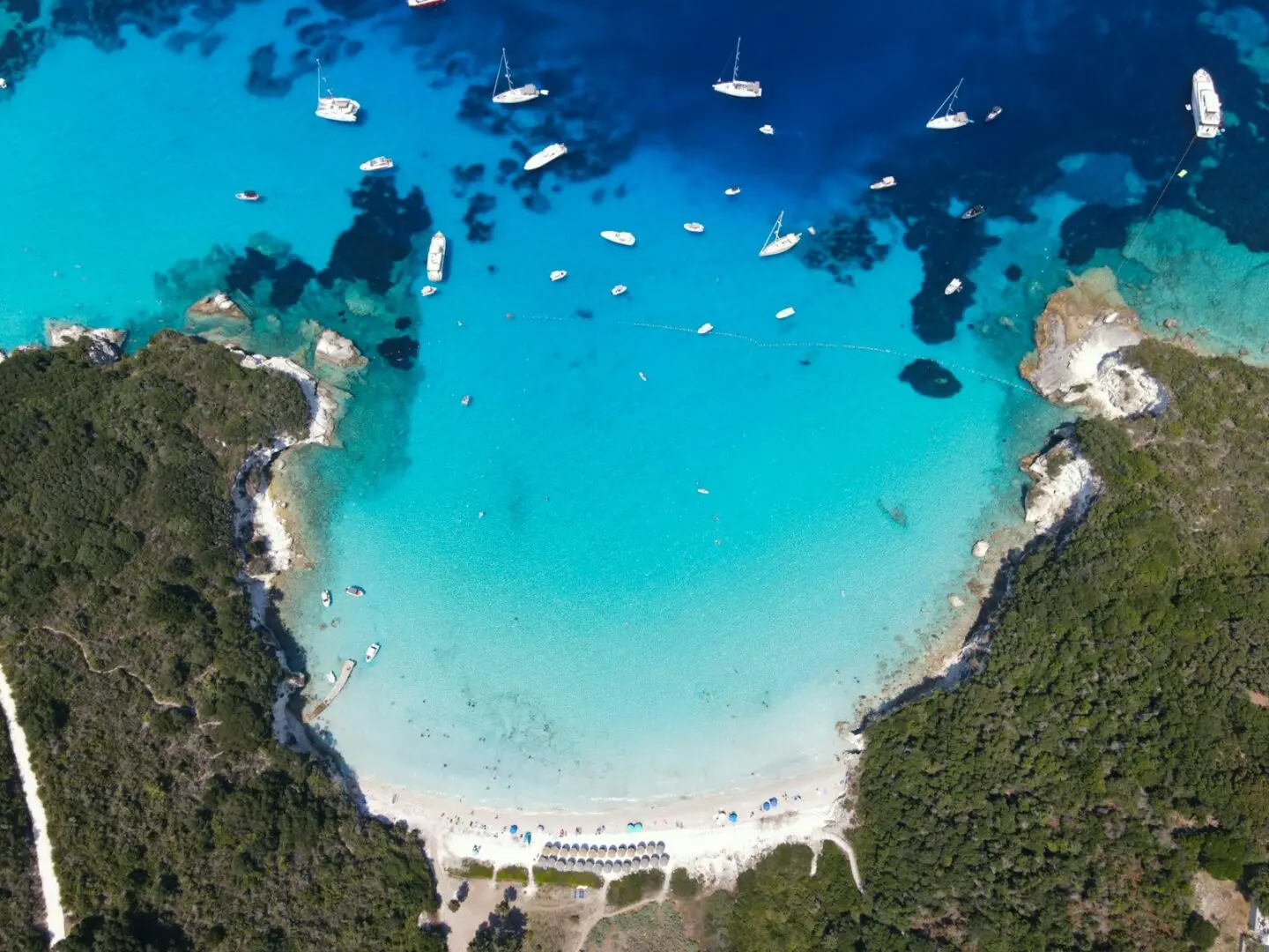 Turquoise water off Paxi in the north Ionian