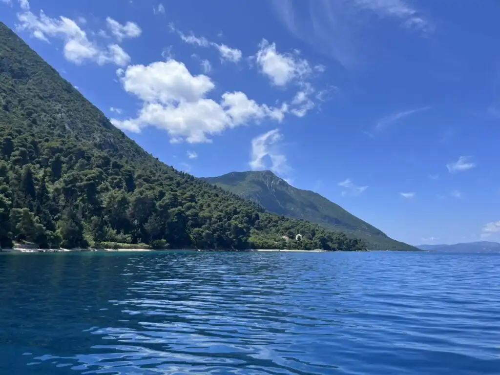 A calm bay on the relaxed Hidden Ionian route