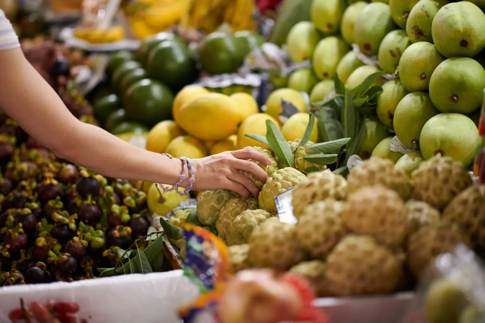 A fruit stall near Lefkas Marina